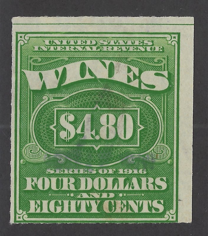 United States Scott RE82 $4.80 Wine Stamp Used - Light Cancel