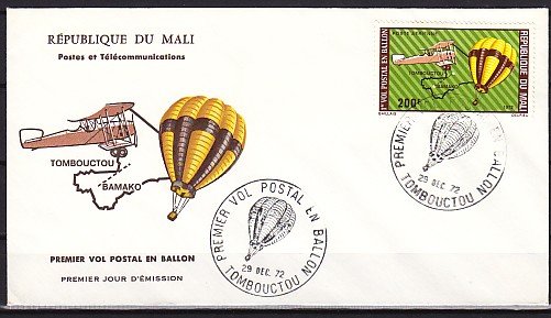 Mali, Scott cat. C170. Postal Balloon issue. First day cover. ^