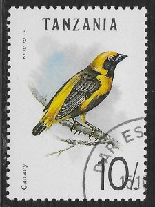 Tanzania #979 10sh Birds - Canary ~ CTO