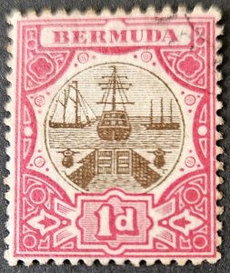 Bermuda 1902 SG32 Dry Dock used 1d