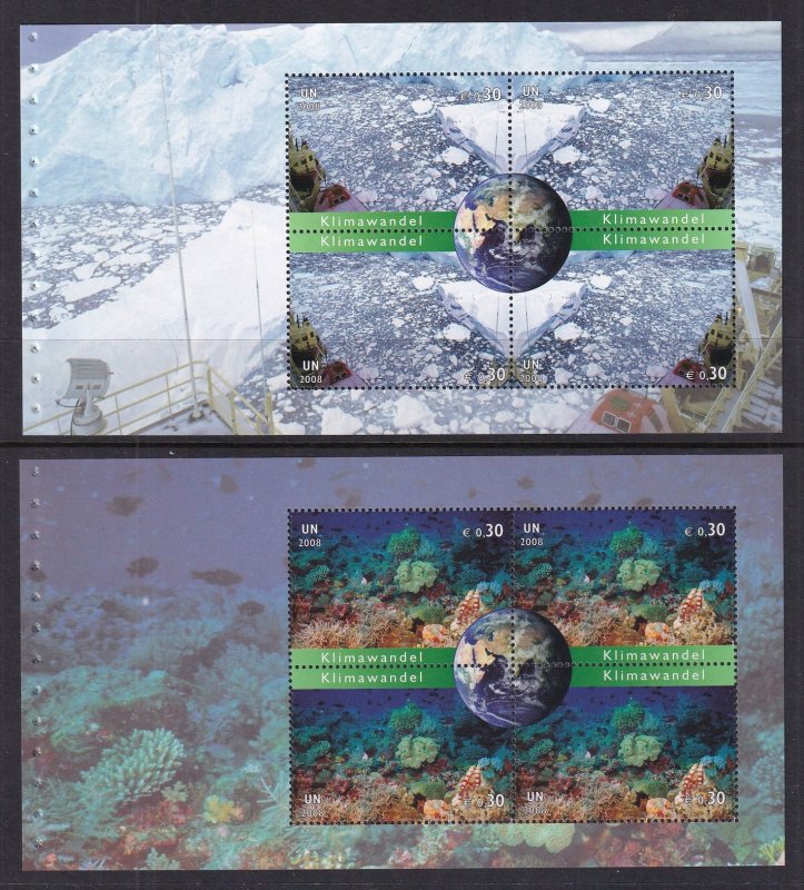 UN Vienna 436y-436ad Booklet Panes MNH VF