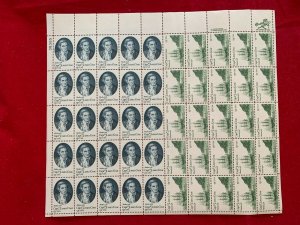 13 cent Captain James Cook Sheet of 50 Scott #1732-1733, MNH, glue disturbed