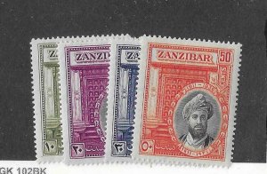 Zanzibar Sc #214-217  set of 4 NH VF