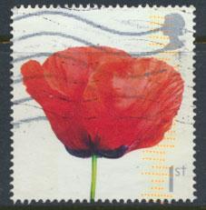 Great Britain SG 2885 SC# 2614 Soldier face in Poppy   Used  see scan 