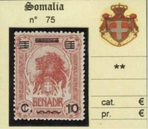 Italy Somalia - Sassone n. 75 MNH**