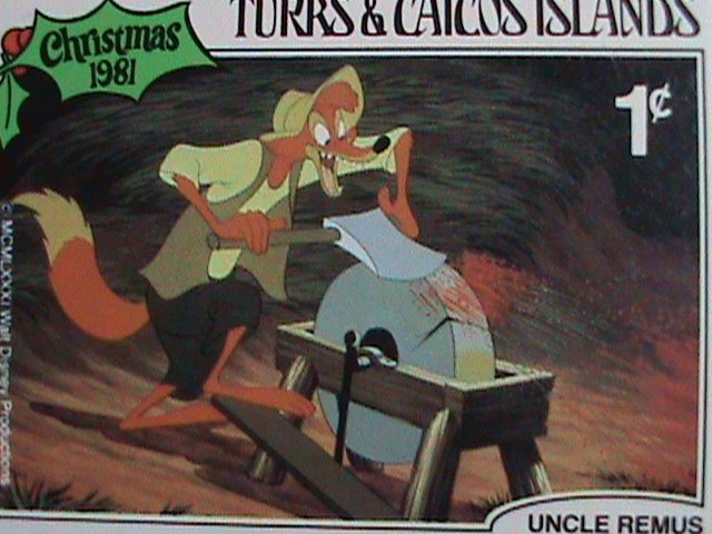 ​DISNEY-TURKS & CAICOS ISLAND STAMP-1981 DISNEY CARTOON- CHRISTMAS MINT SET VF