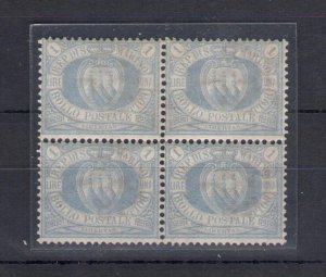 1894 San Marino, Saxon Catalogue #31 - 1 Overseas Lira Block of Four - MNH** - R