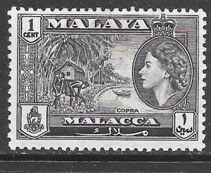 Malaya Malacca 45: 1c Elizabeth II, Copra Production, MH, F-VF