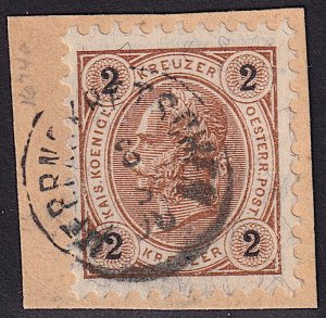 Austria - 1890 - Scott #52 - used on piece - HERRNSKRETSCHEN pmk Czech Republic