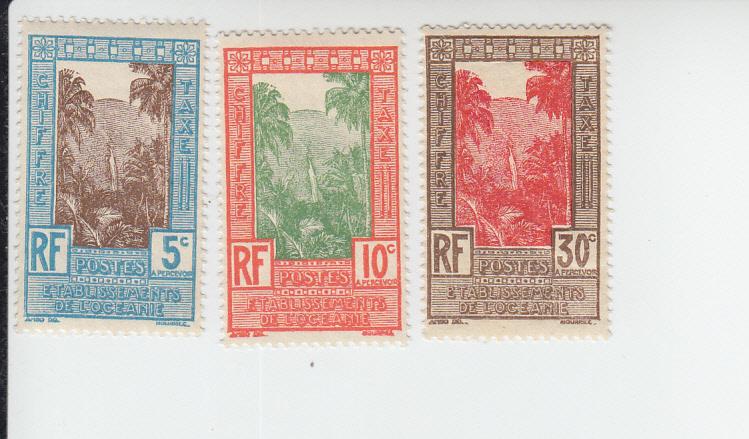 1929 Fr Polynesia (Oceania) Fautaua Falls (Scott J10-12) MH