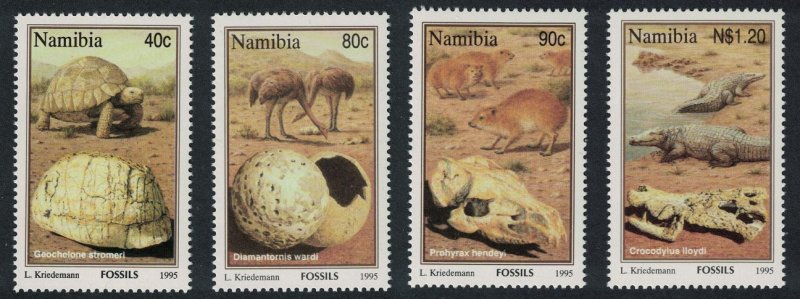 Namibia Tortoise Bird Crocodiles Fossils 4v SG#663-666