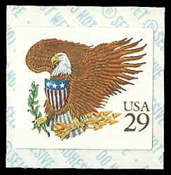 PCBstamps   US #2595v 29c Liberty & Eagle, brown, coil, MNH, (4)