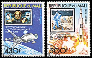 Mali C364-C365, CTO, 10th Anniversary of Apollo 11 Lunar Landing