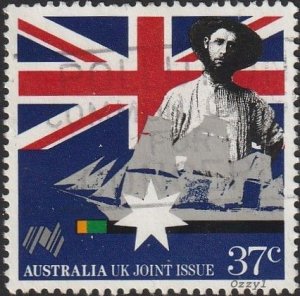 Australia #1082 1988 37c UK-AU Joint Issue-Emmgration USED-Fine-NH. 