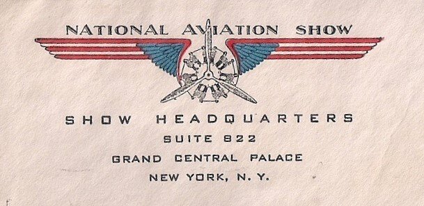 NATIONAL AVIATION SHOW 1937 in Grand Central Palace NYC: FD of show cachet #634