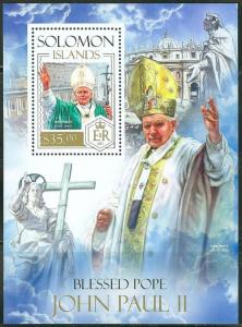 SOLOMON ISLANDS 2013 BLESSED POPE JOHN PAUL II SOUVENIR SHEET