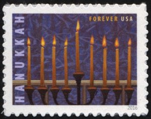 SC#5153 (47¢) Hanukkah Single (2016) SA