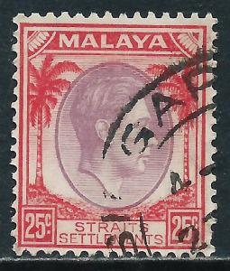 Straits Settlements, Sc #246, 25c Used