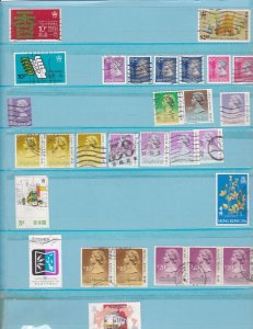 hong kong stamps on album pages  ref 13248