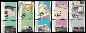 ISRAEL 1990 - Architecture- Set of 5 Stamps - Scott #1044-48 - MNH