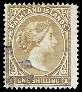 Falkland Island 18   1895  1 sh. fine used