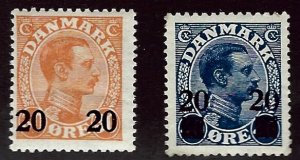 Denmark SC#176-177 MNH F-VF....Worth a Close Look!