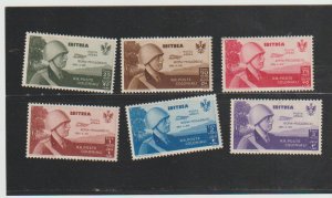 Eritrea Scott #CB1-CB6 MH Short Set to 2 Lira 1934 CV$115 small thin on cb1