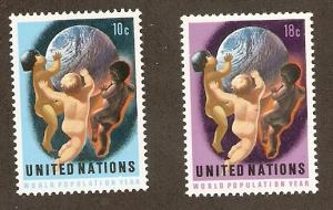 United Nations  Scott # 252-3  MNH