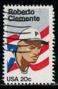 2097 US 20c Roberto Clemente, used
