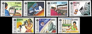 Zaire 1139-1145, MNH, World Communications Year