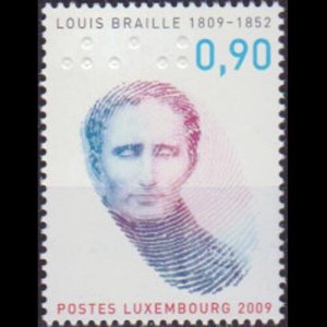 LUXEMBOURG 2009 - Scott# 1277 Louis Braille Set of 1 NH