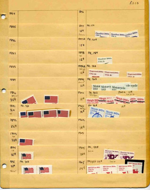 Mint US with multiples for restocking Scott# 1890 to 1905
