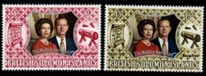 BRITISH SOLOMON IS. SG234/5 1972 ROYAL SILVER WEDDING MNH