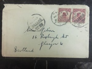 1923 Swatow China Cover To Glasgow Scotland