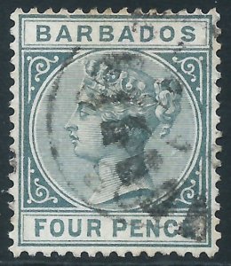 Barbados, Sc #64, 4d Used