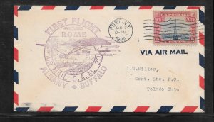 Just Fun Cover #C11 FIRST FLIGHT COVER ROME N.Y. JAN/7/1929 Cover (myA831)