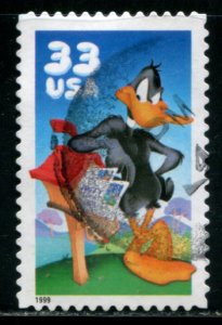 3306a US 33c Daffy Duck SA, used