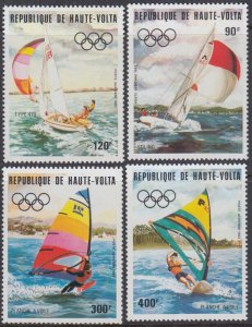 BURKINA FASO # C278-81 CPL MNH 1984 - PRE OLYMPIC GAMES in L A, WIND SURFING