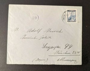 Vintage Istanbul Turkey Cover to Munich Germany 99 Aux
