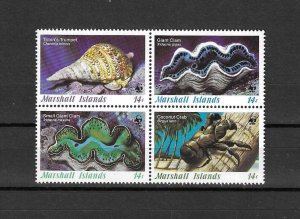 MARSHALL ISLANDS 1986 WWF SG 71/74 MNH