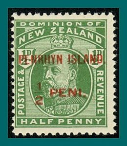Penrhyn Island 1915 King Edward VII Overprint, MNH #14,SG19c
