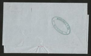 J) 1877 MEXICO, HIDALGO'S HEAD, CIRCULATED COVER, FROM MEXICO TO SALTILLO