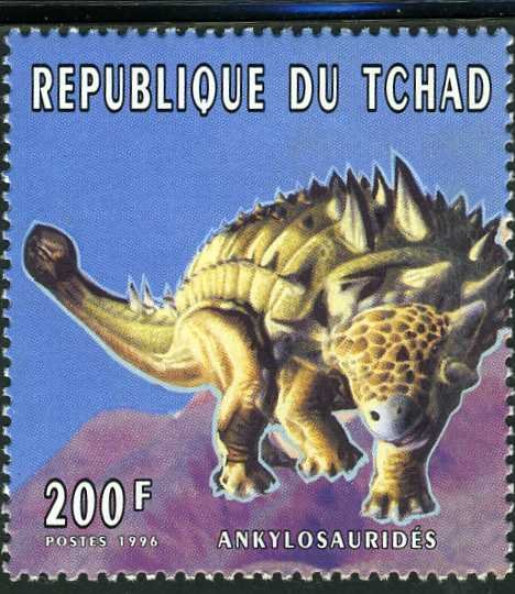 Chad 1996 DINOSAURS set 1 value Perforated Mint (NH)