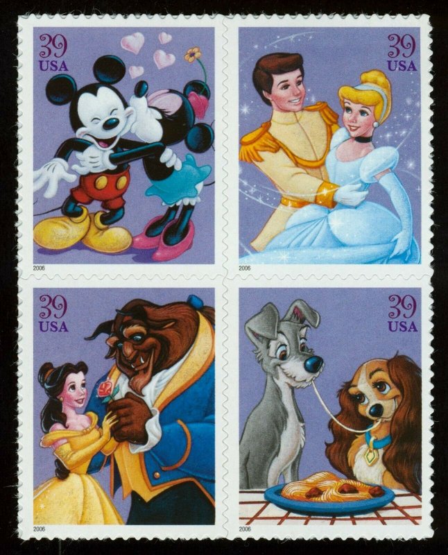 #4028a 39c Disney: Romance, Mint **ANY 4=FREE SHIPPING**