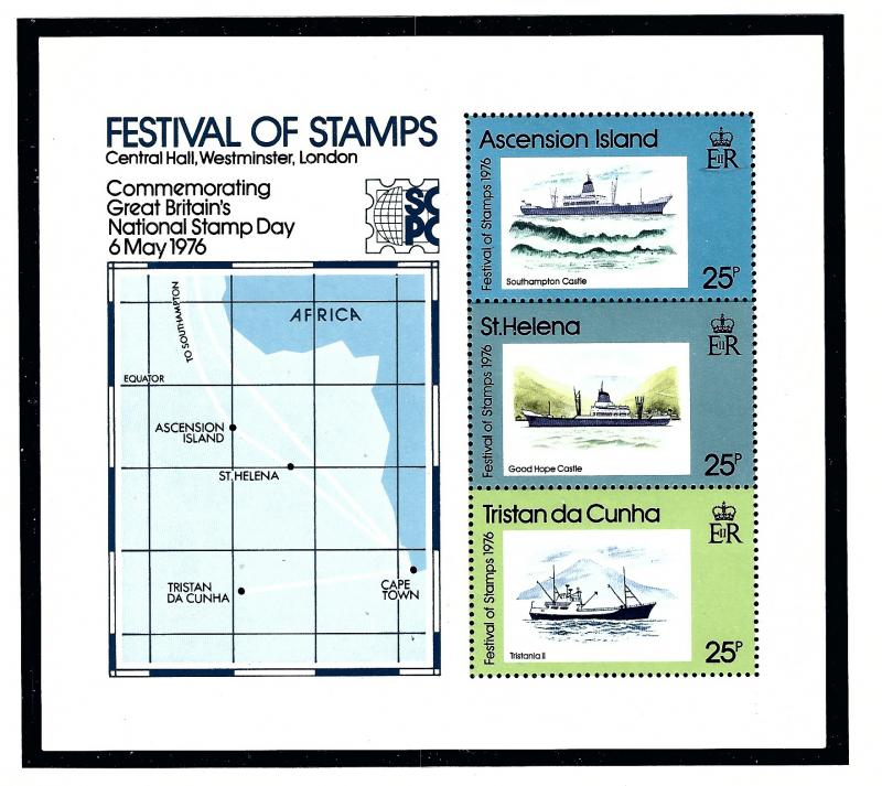 Tristan da Cunha MNH 1976 Festival of Stamps S/S