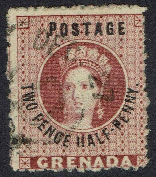 GRENADA 1881 QV CHALON 21/2D WMK BROAD STAR USED 