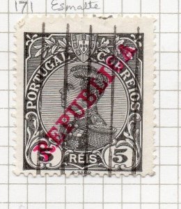 Portugal 1910 Early Issue Fine Used 5r. Optd Republica NW-230937