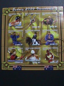 ​MOZENBIQUE-2001- SC#1424 SUMMER OLYMPIC CHAMPIONSHIPS-2000 CTO SHEET VF