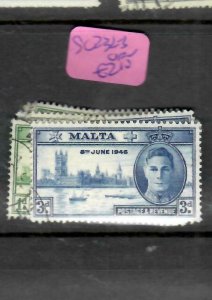 MALTA  (P2405BB)  KGVI  PEACE SET  SG 232-3   VFU