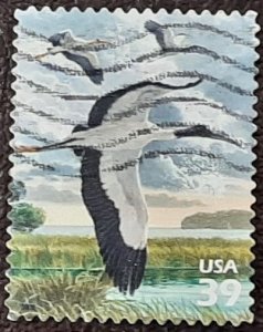 US Scott # 4099b; used 39c Wood Storks from 2006; VF centering; off paper